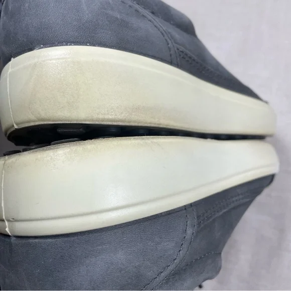 Ecco Mens Soft 7 Titanium Gray Leather Casual Sneakers Comfort Shoes - Picture 9 of 10